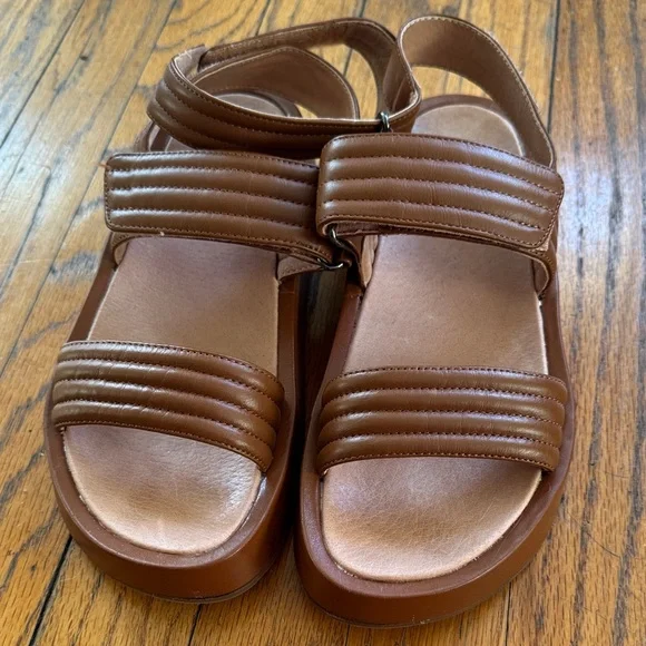 Madewell Brown Leather Sandals - Picture 1 of 3